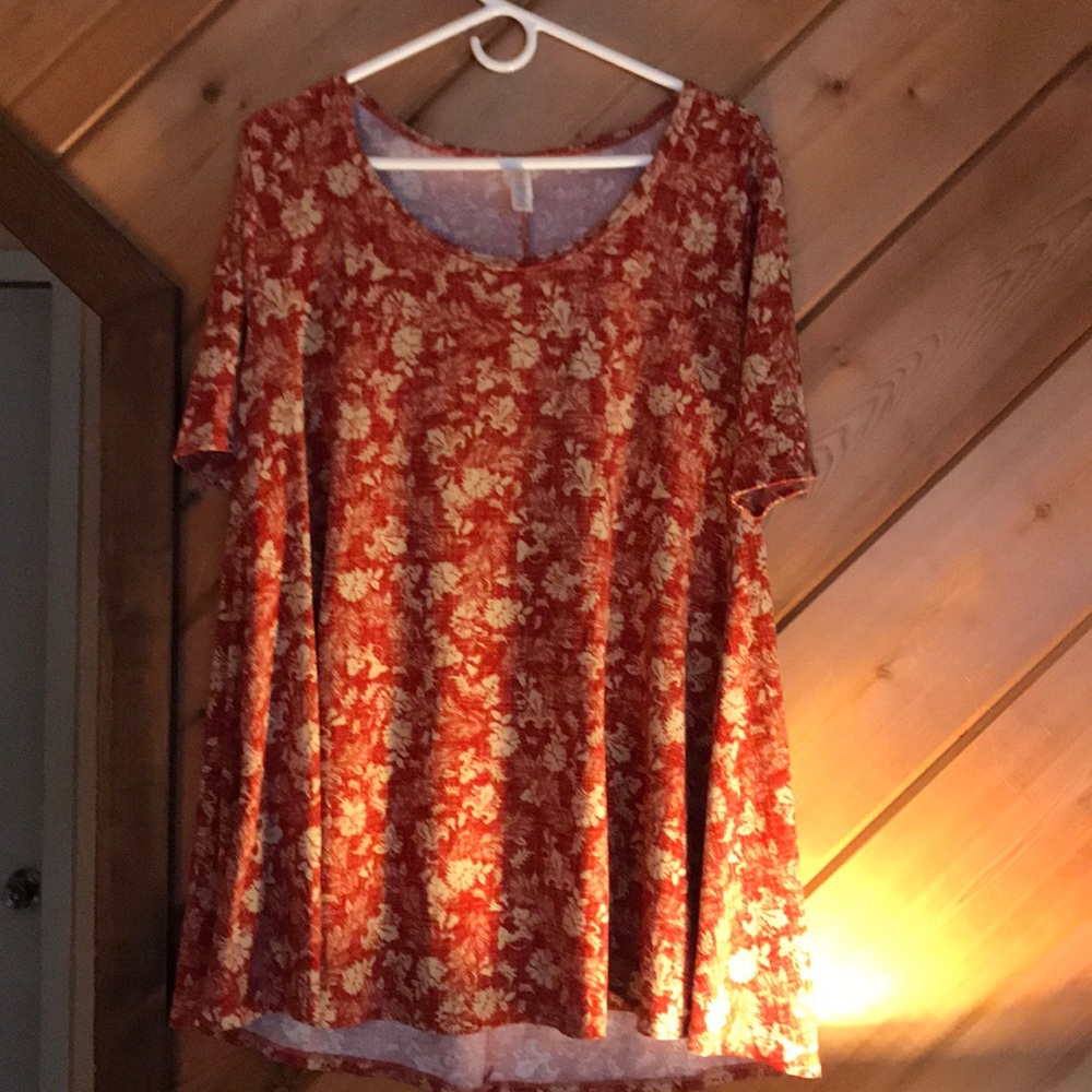 Lularoe size medium orange and tan perfect t